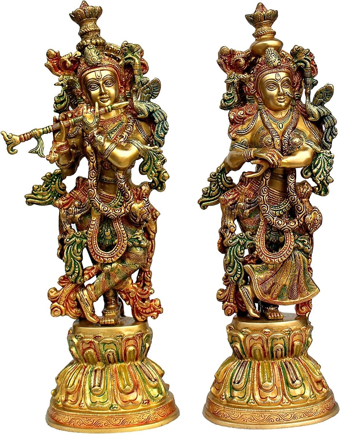 Brass Radha Krishna - Big Size - Brass Radha Idol Statue Sculpture