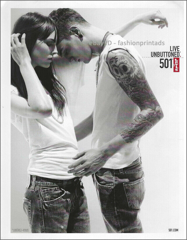 LEVI\'S 1-Page Magazine PRINT AD Spring 2012 JOSH BEECH Myf Shepherd SEXY COUPLE