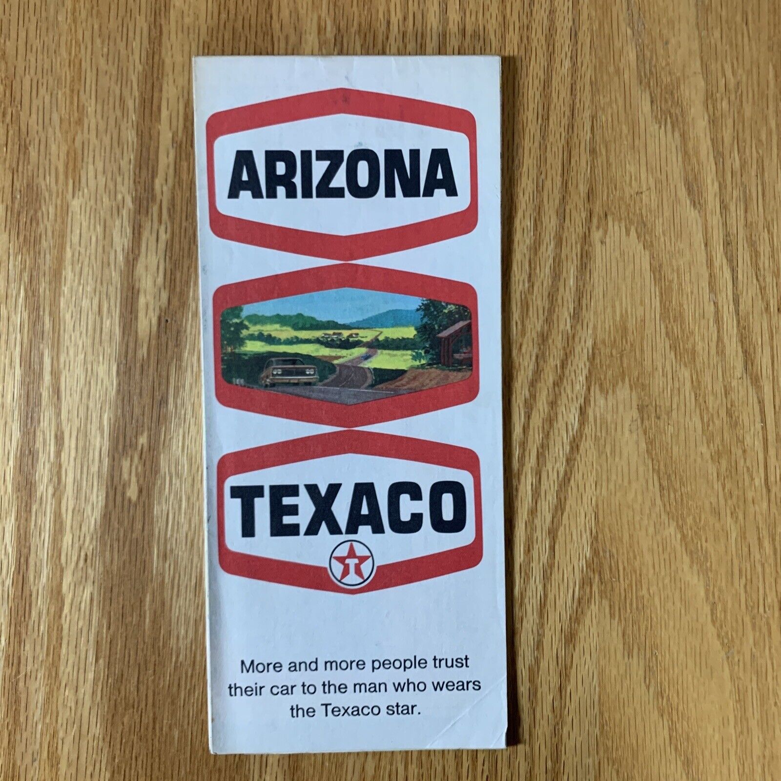 Texaco Map Arizona Phoenix Tucson Mesa Chandler Gilbert 1970 Gas Oil Advertising