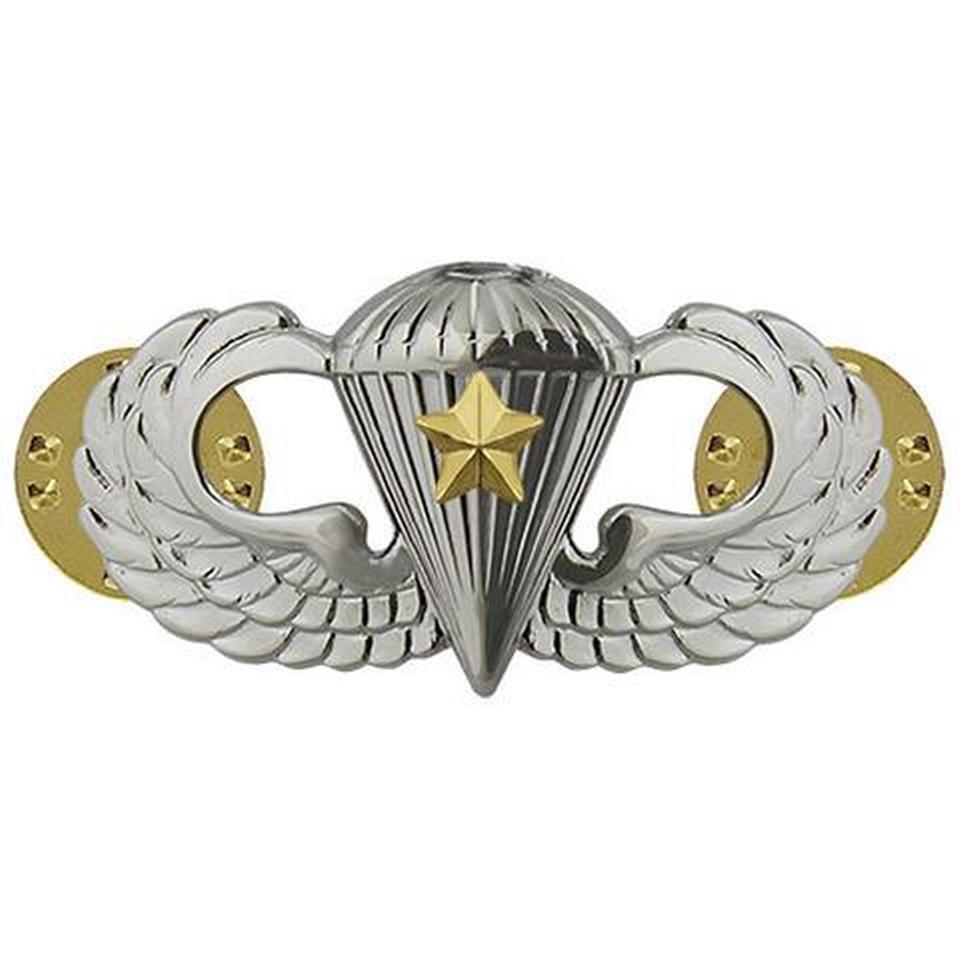 Army Badge Combat Parachute 5th Fifth Award  Mirror Finish
