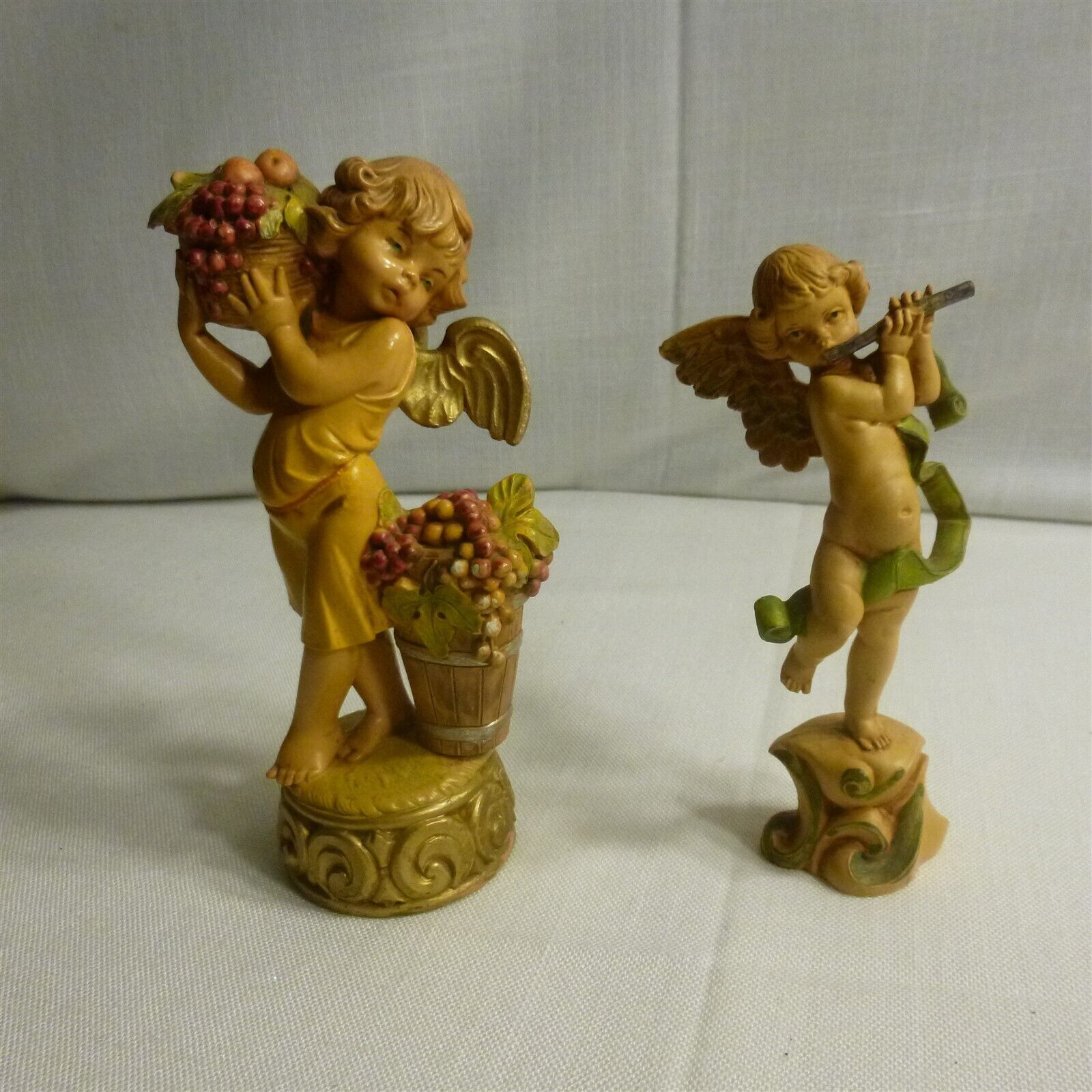 Angel Figurines (lot of 2) Fontanini 1990 Dep Italy 852 & Depose Italy 261 