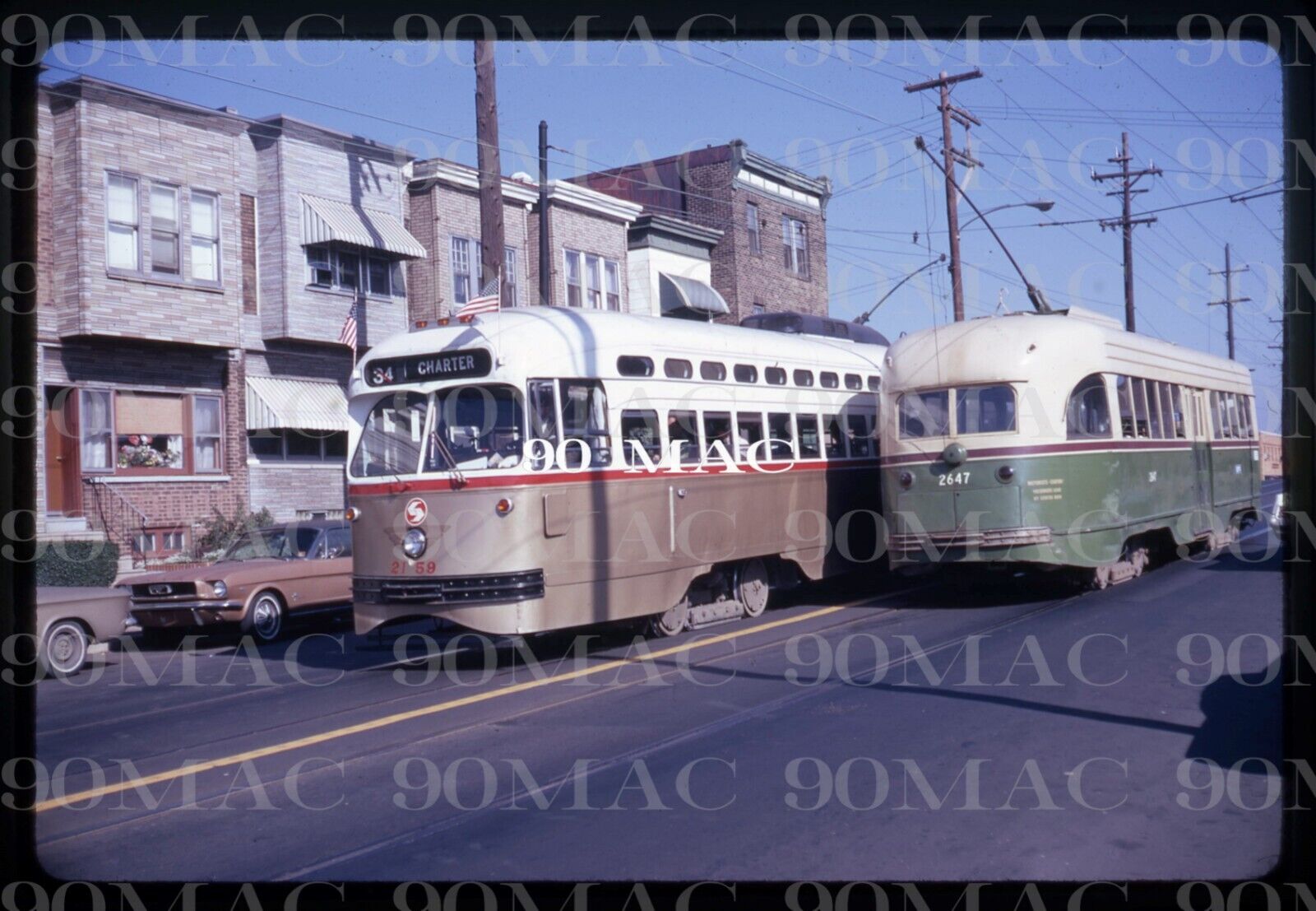 SEPTA. PCC CARS #2159-2647. Philadelphia (PA). Original Slide 1969.
