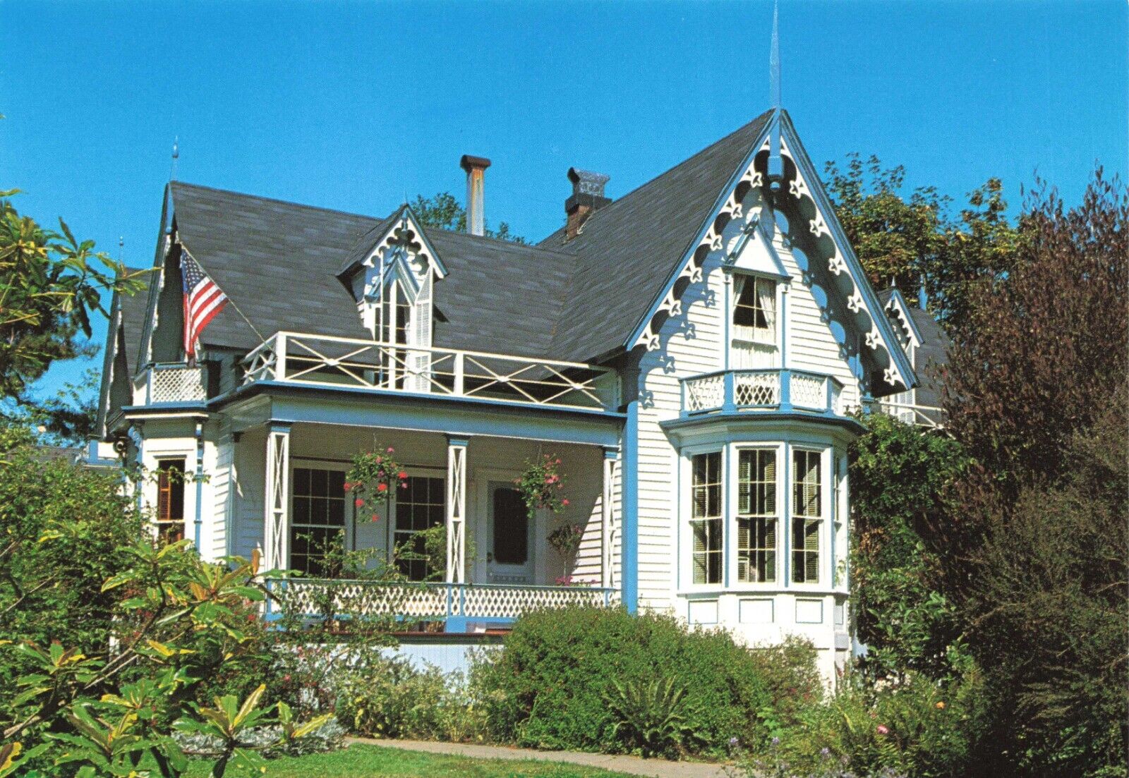Postcard CA Ferndale Shaw House Bed and Breakfast Gothic Victorian Architecture