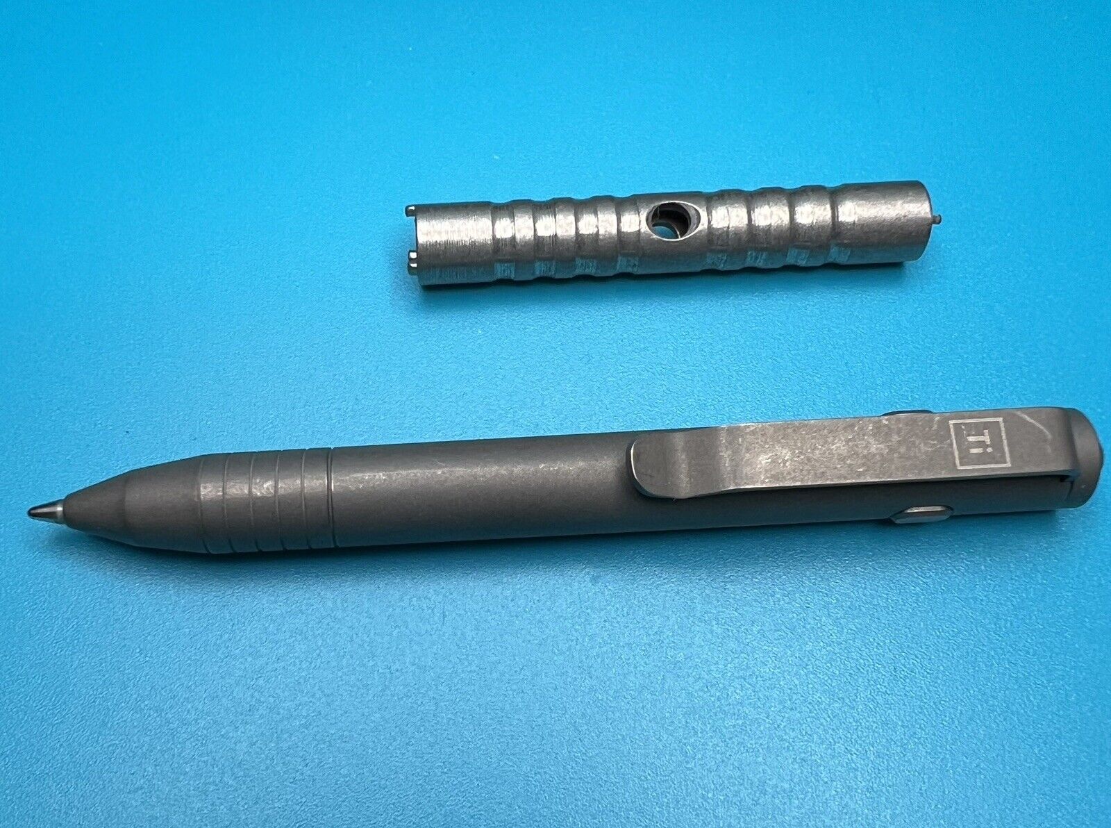 Big Idea Design - Mini Dual Side Click Pen - Titanium Stonewashed