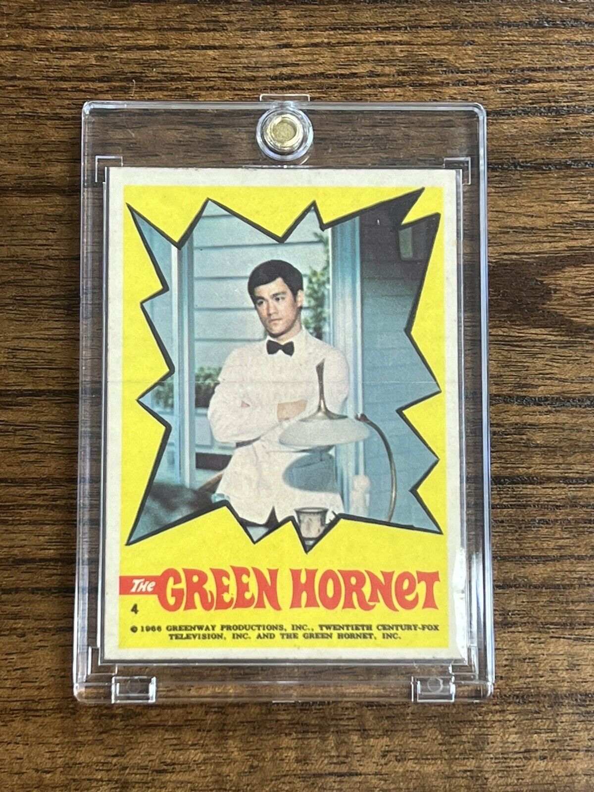 1966 Green Hornet Sticker #4 Bruce Lee Kato Unmasked RARE Nice Centering EX