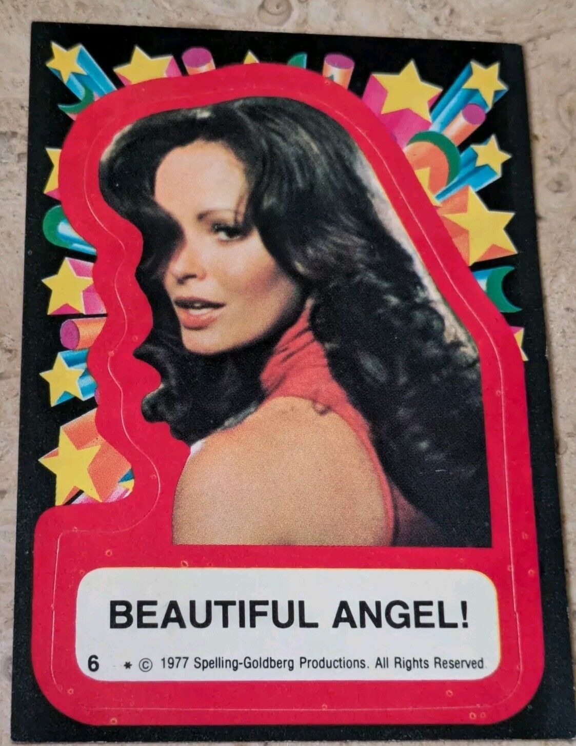 1977 Topps Charlie’s Angel\'s Trading Card Sticker BEAUTIFUL ANGEL #6 1* Star A.