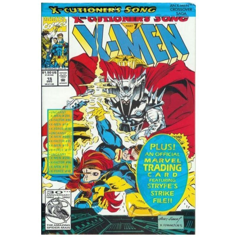 X-Men #15 Bagged 1991 series Marvel comics NM+ Full description below [n^