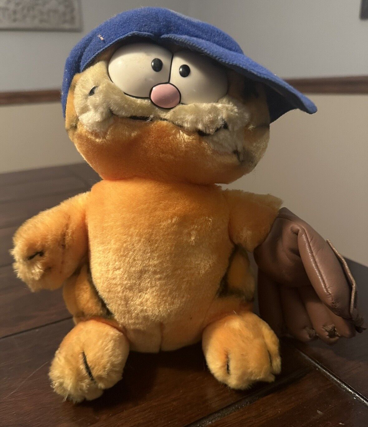 Vintage Garfield Plush Blue Baseball Cap \