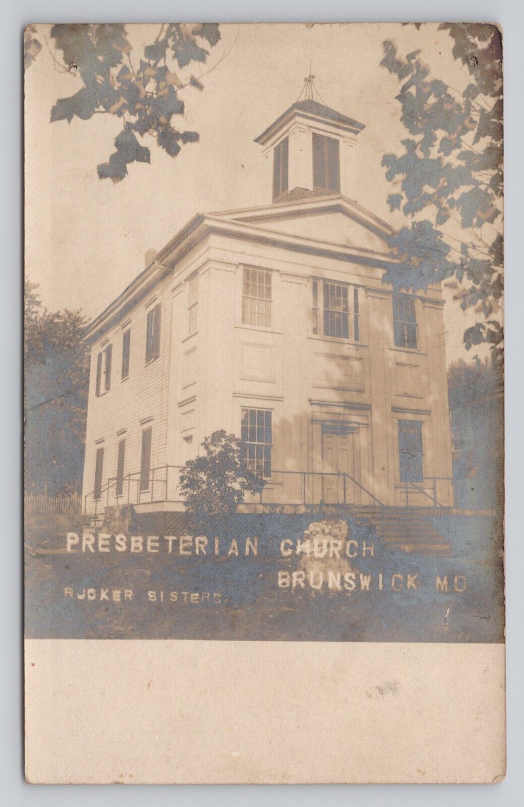 Presbyterian Church in Brunswick Missouri Real Photo RPPC c1908