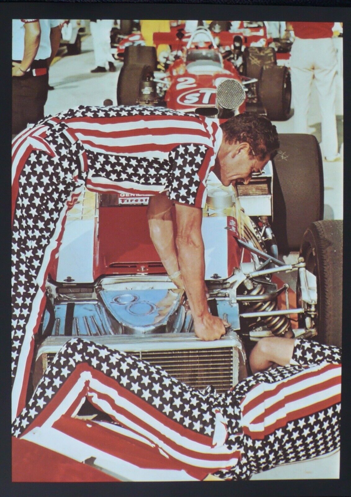 USAC Lloyd Ruby MONGOOSE-FORD Mechanics JESSE ALEXANDER 1970s 9x13 Photo Print