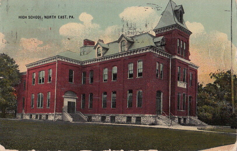 Postcard High School North East PA 
