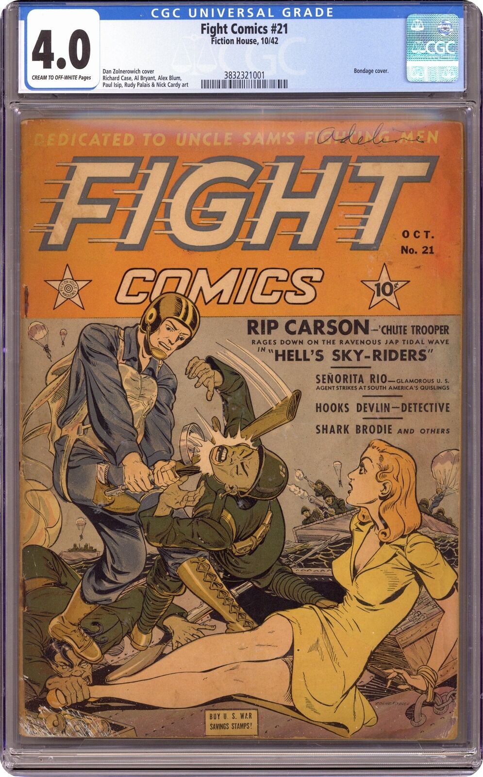 Fight Comics #21 CGC 4.0 1942 3832321001