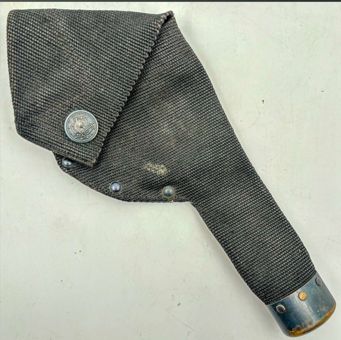 Rare Pre WWI WW1 US Navy Mills Canvas Holster For Colt DA Revolver - Dated 1907