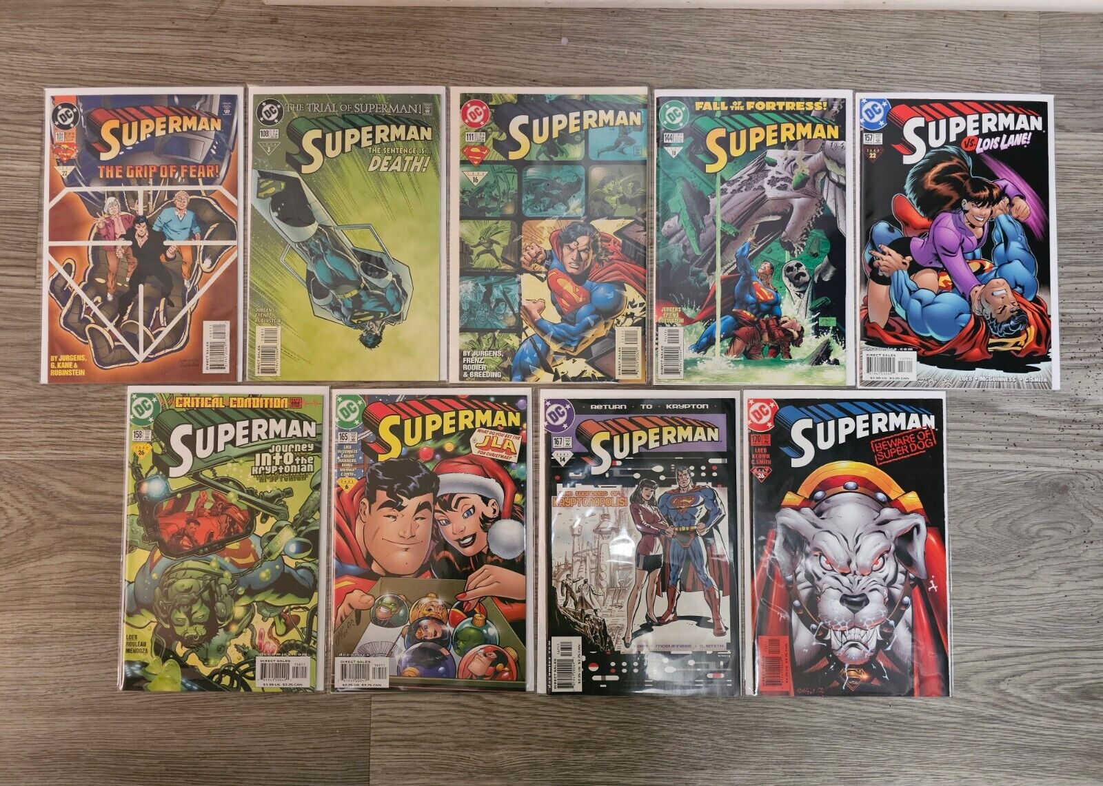 Superman #101-170 Lot Of 9 DC Comics VF-NM 1995-2001 