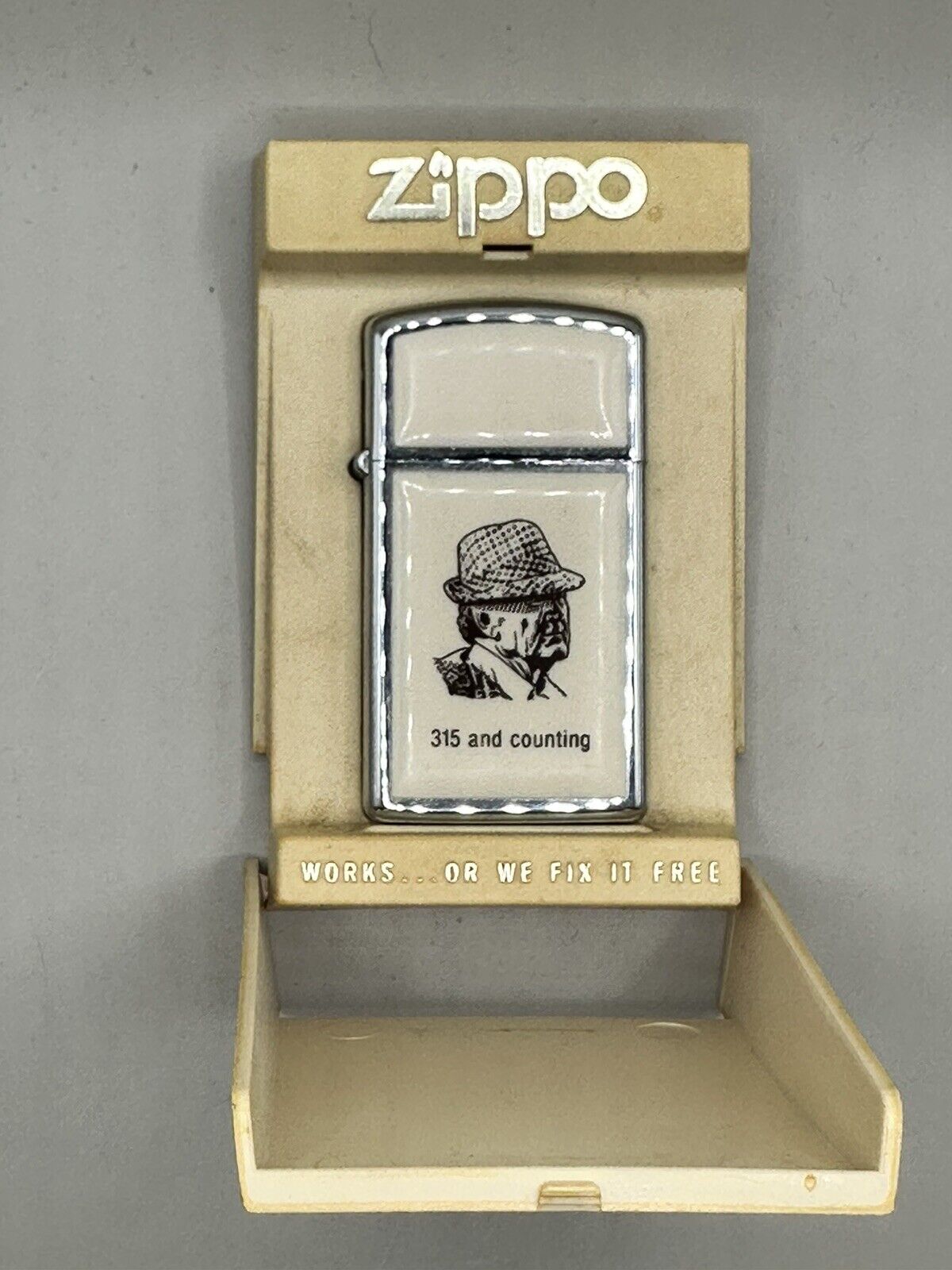 Vintage 1976 Bear Bryant Alabama 315 And Counting Zippo Lighter Bama NEW