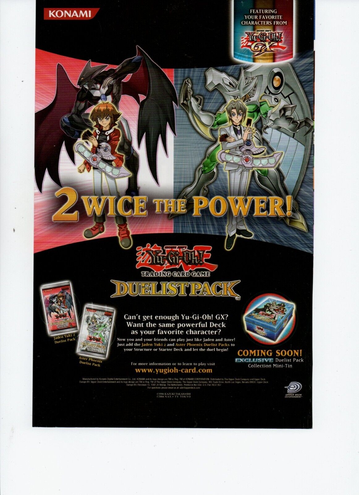 2007 Print Ad Art - Yu-Gi-Oh Trading Card Game Duelist Pack Konami