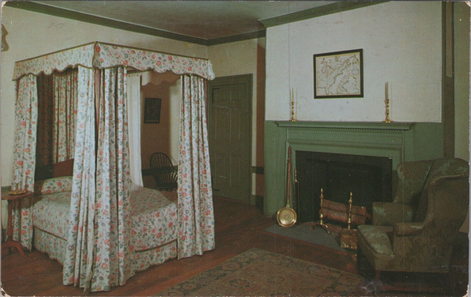 New Jersey NJ Morristown Ford Mansion Bedroom c1960-70s PC UNP 7948.1
