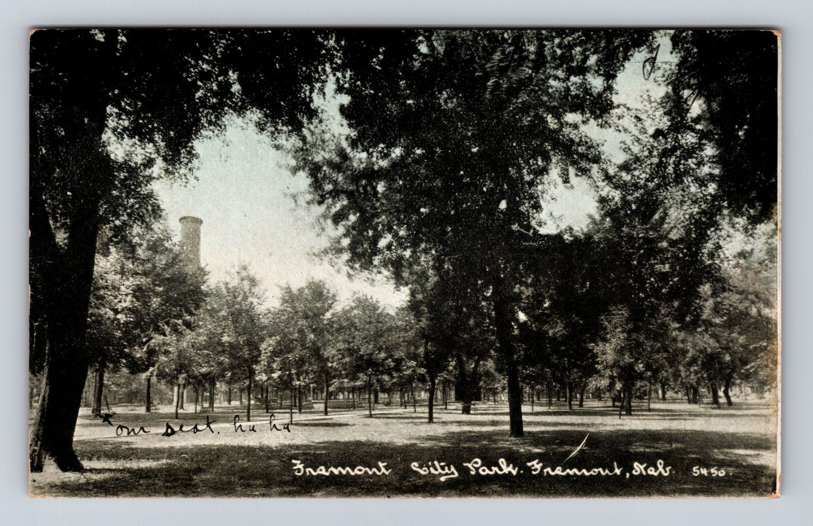 Fremont NE-Nebraska, Fremont City Park, Antique, Vintage c1910 Souvenir Postcard
