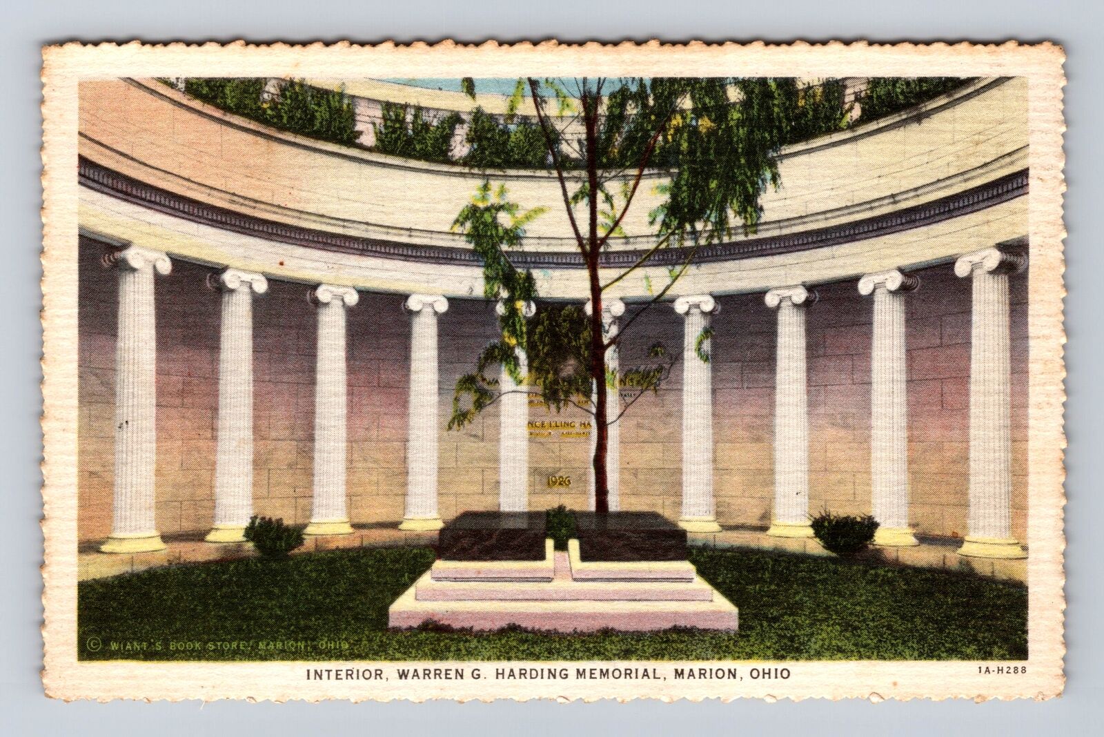 Marion OH-Ohio, Interior Warren G Harding Memorial, Antique Vintage Postcard