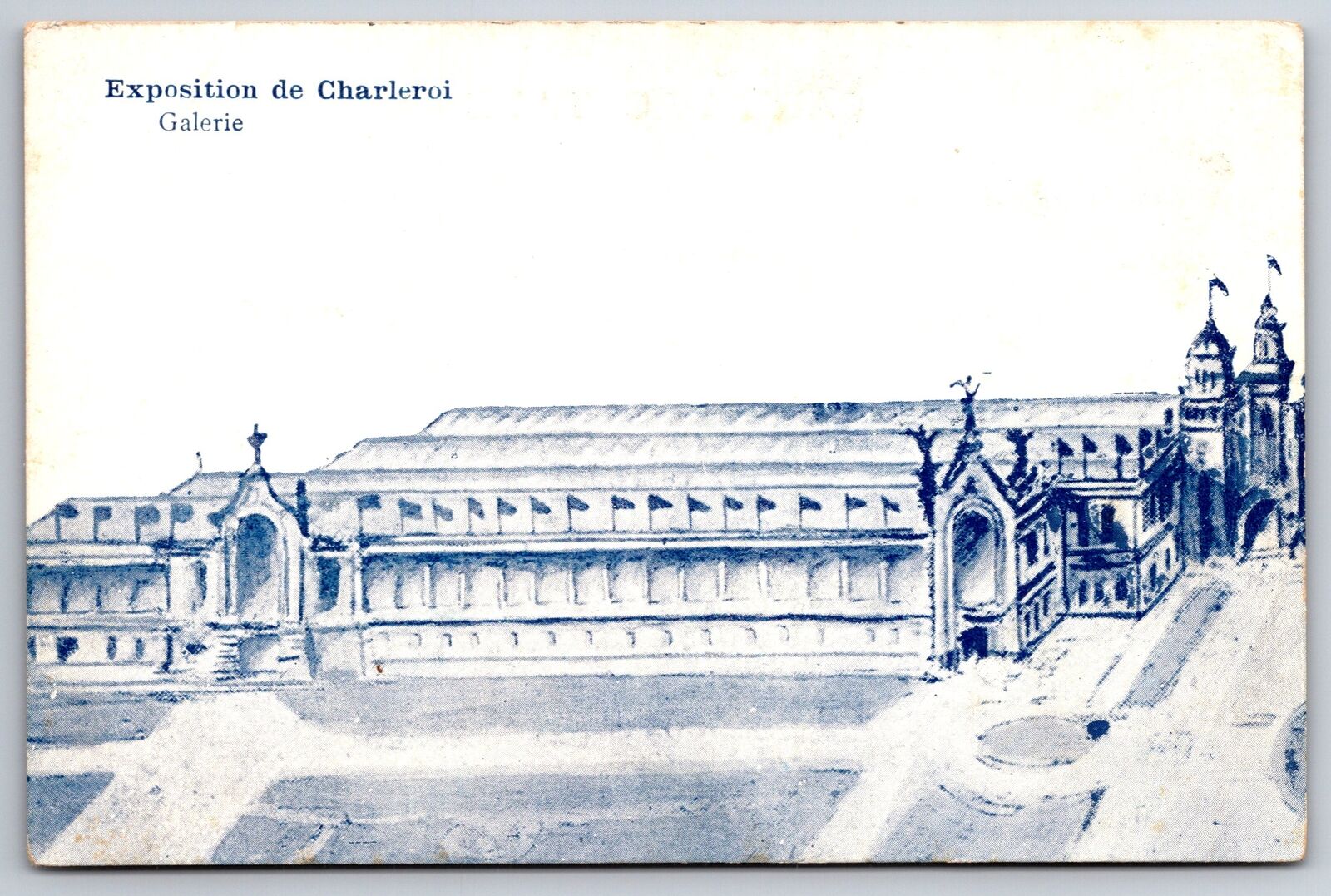 France~Exposition Of Charleroi Gallery Bldg Air View~French~Vintage Postcard