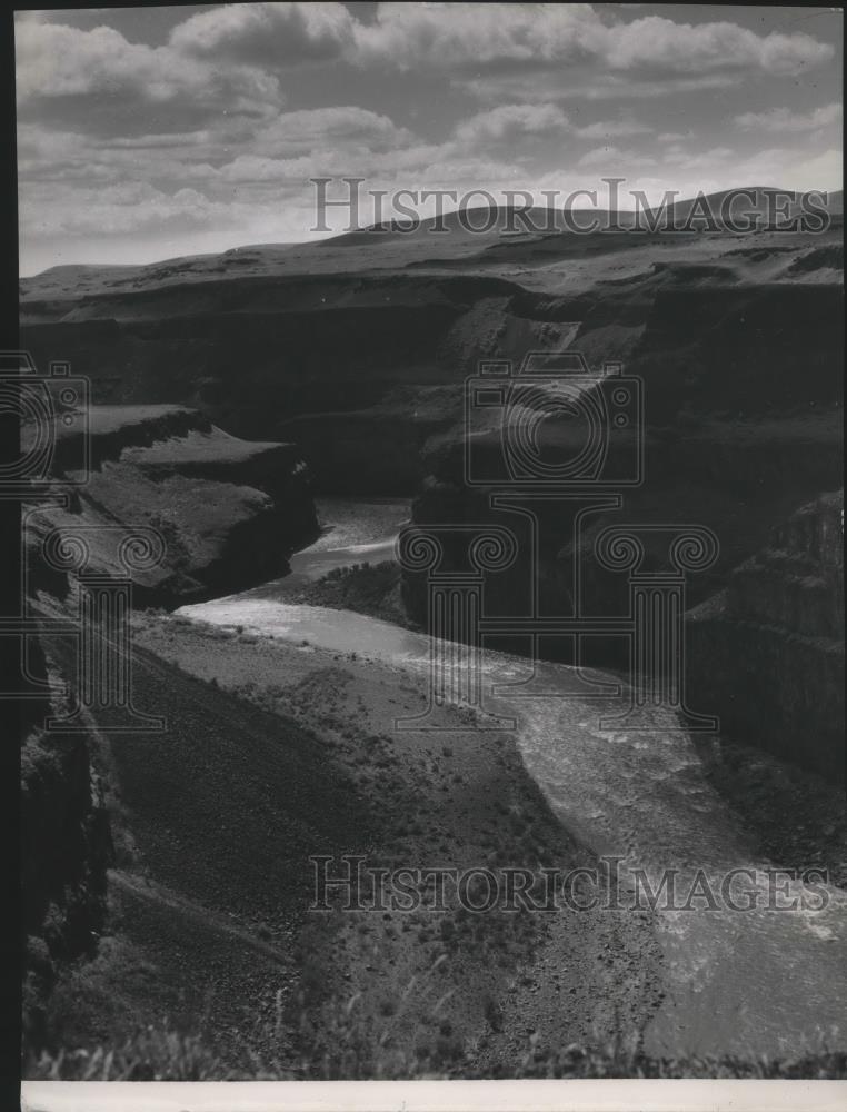 1952 Press Photo down river towards junction of the Snake River- Palouse River