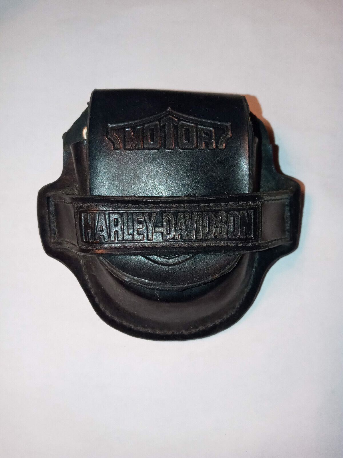 Harley Davidson Pocket Watch  Black Leather Holder