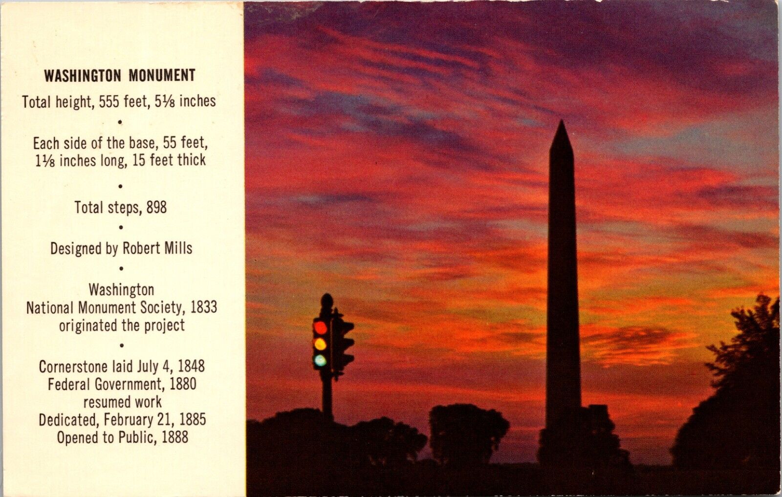 Postcard - Washington Monument - Washington, District of Columbia