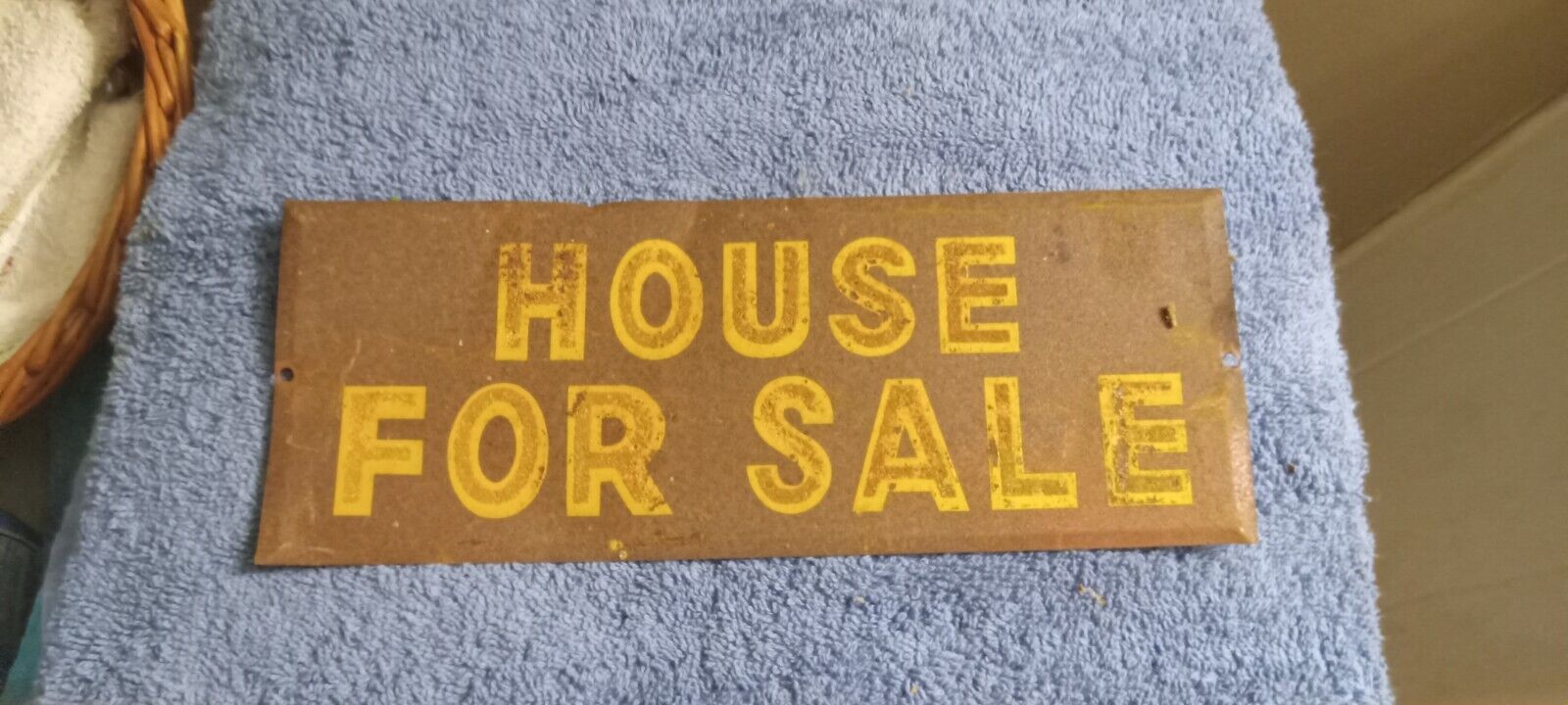 vintage metal house for sale sign