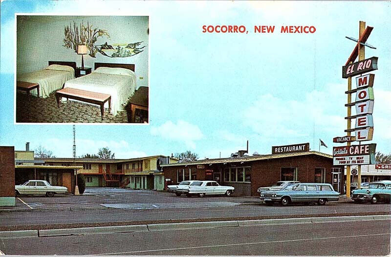 Postcard MOTEL SCENE Socorro New Mexico NM 6/28 AI7711