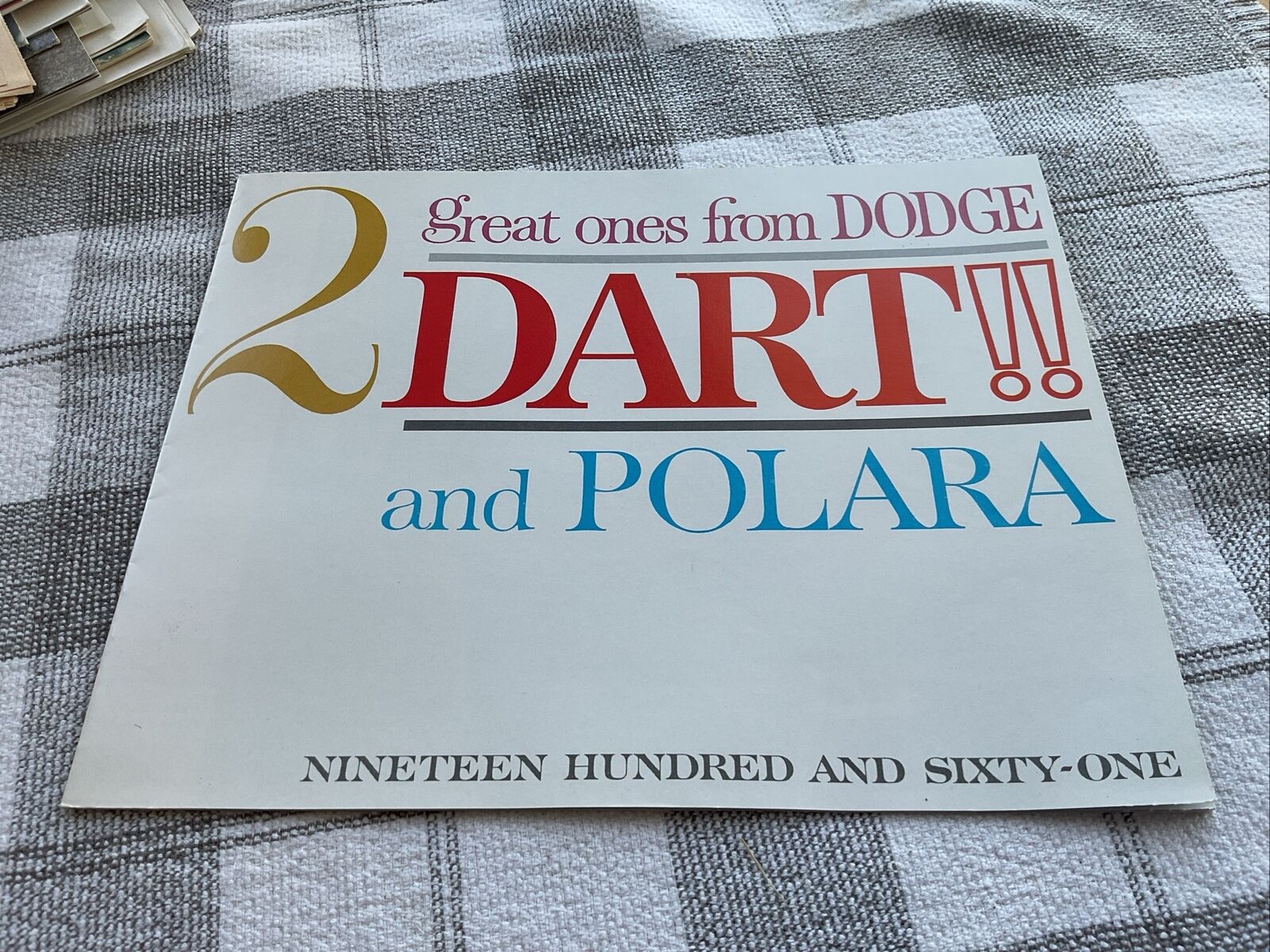 Original 1961 Dodge Dart Polara Car Sales Brochure 