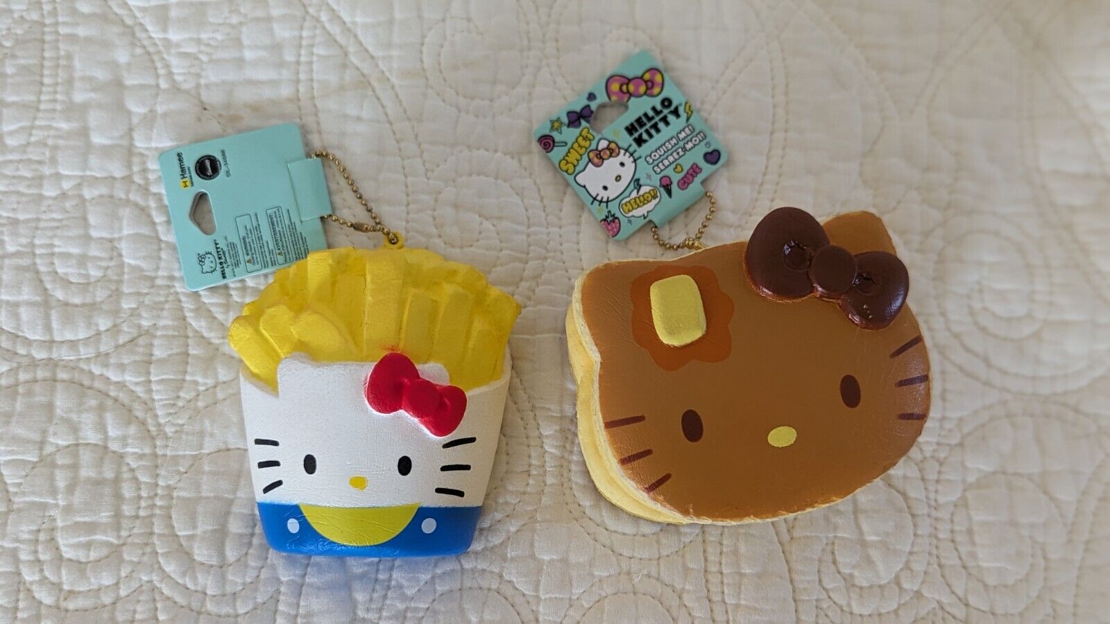 Sanrio Hello Kitty And Friends Squishy Key Chain 2018 French Fries & Pancake Lot