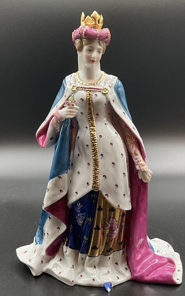 Antique Passau Porcelain Queen Blanche de Castille Figurine Statue VGUC RARE