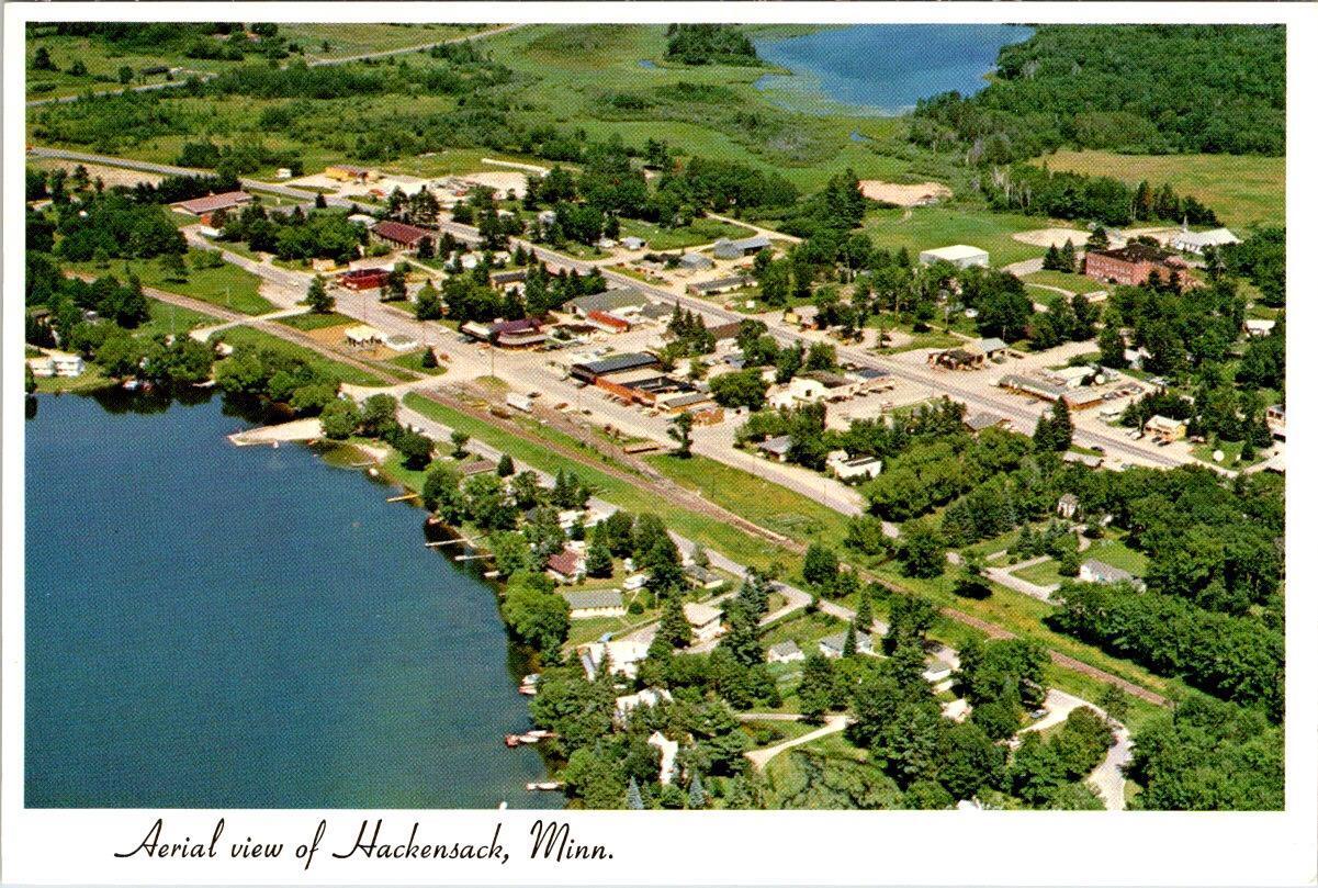 Hackensack, MN Minnesota  CITY~HOMES~WATERFRONT  Bird\'s Eye View  4X6 Postcard