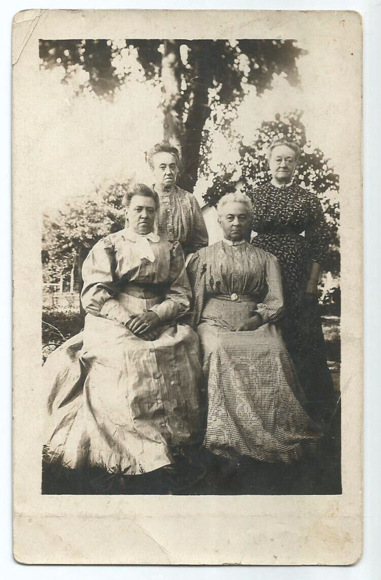 Older Ladies Portrait Postcard  RPPC c1910