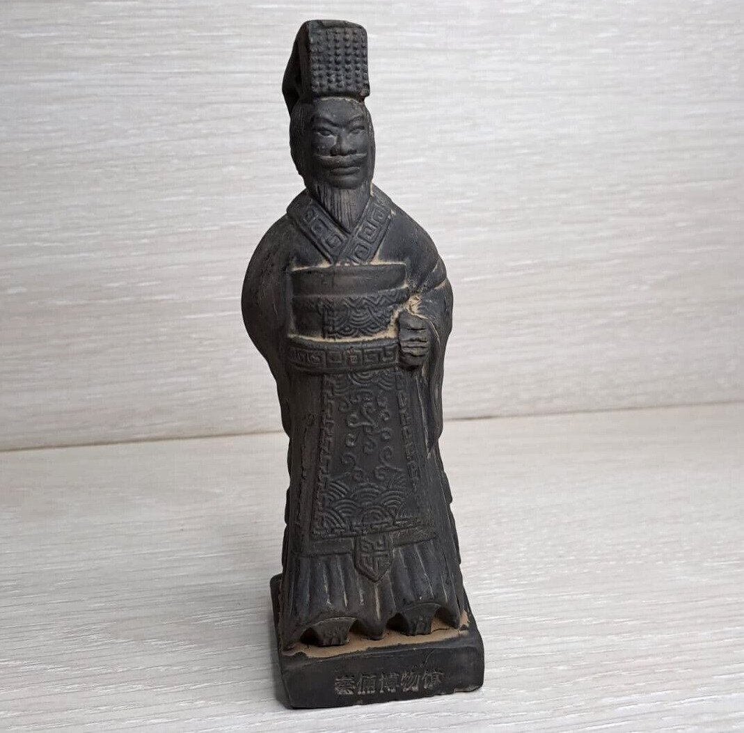 Chinese Statue Pottery Vintage Figurine Figure Man Old Master Kung Fu Art Vtg