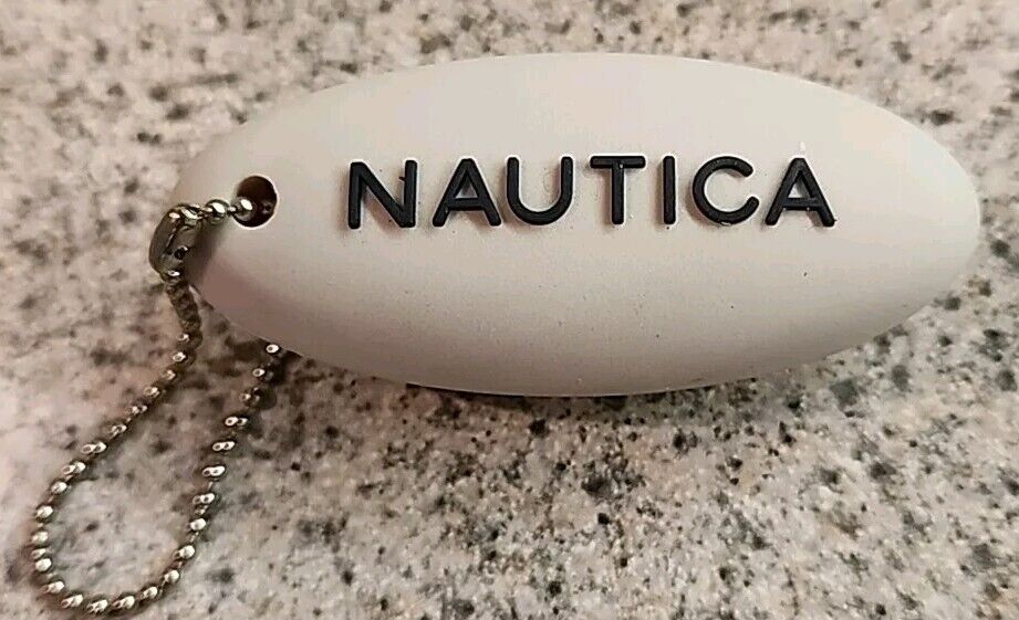 Vintage Nautica Floating Keychain ~ NS83 Gray ~ Boat Beach