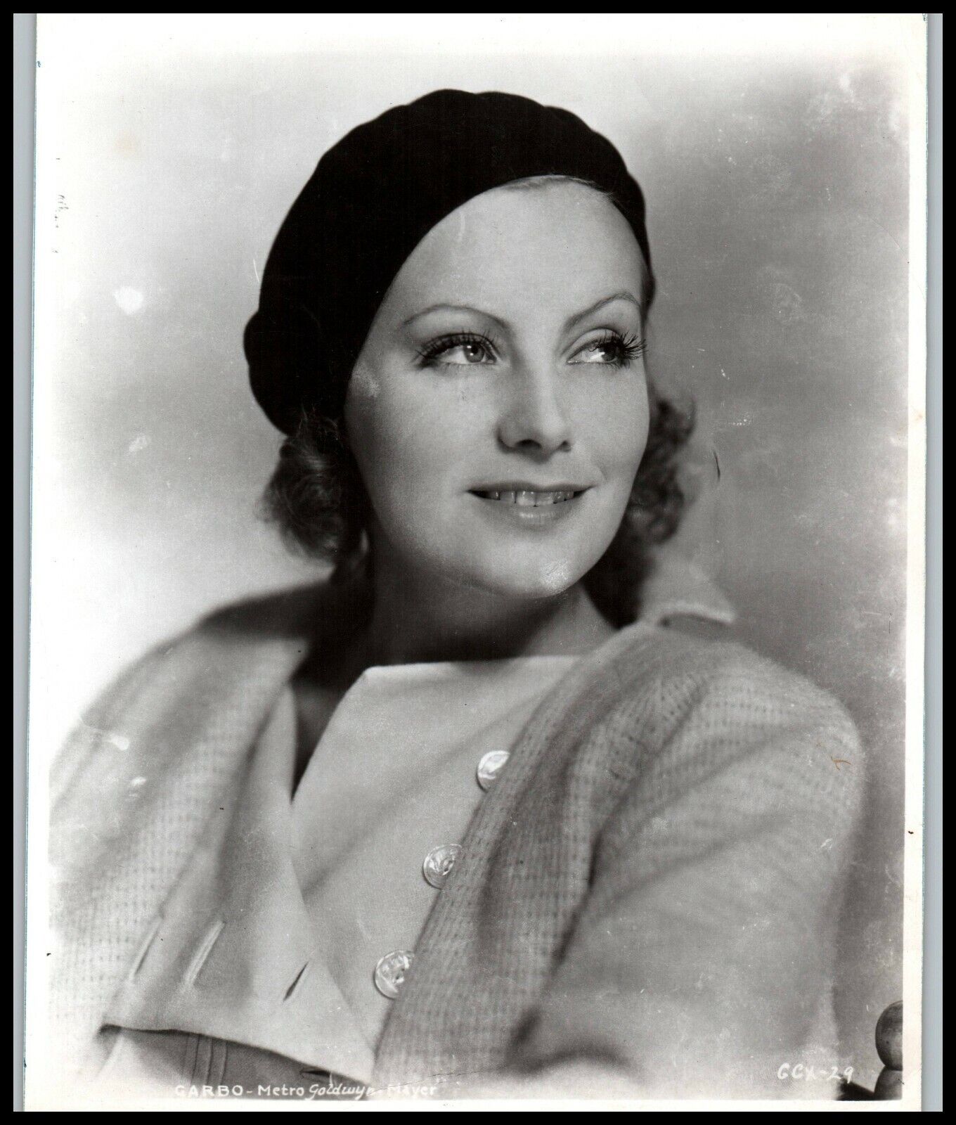 Hollywood Beauty Greta Garbo 1950s STUNNING PORTRAIT STYLISH POSE ORIG Photo 514