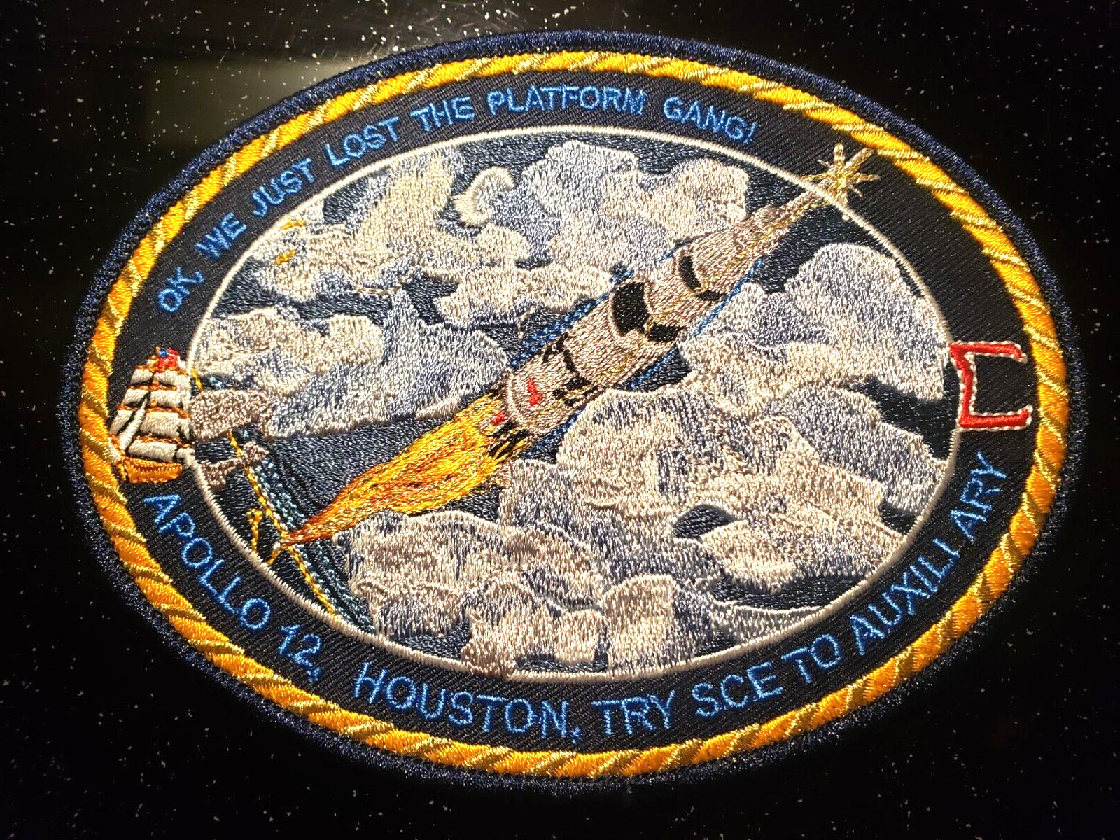 NASA Apollo 12 XII Alternate Conrad Gordon Bean Navy Crew SCE to AUX Patch Moon