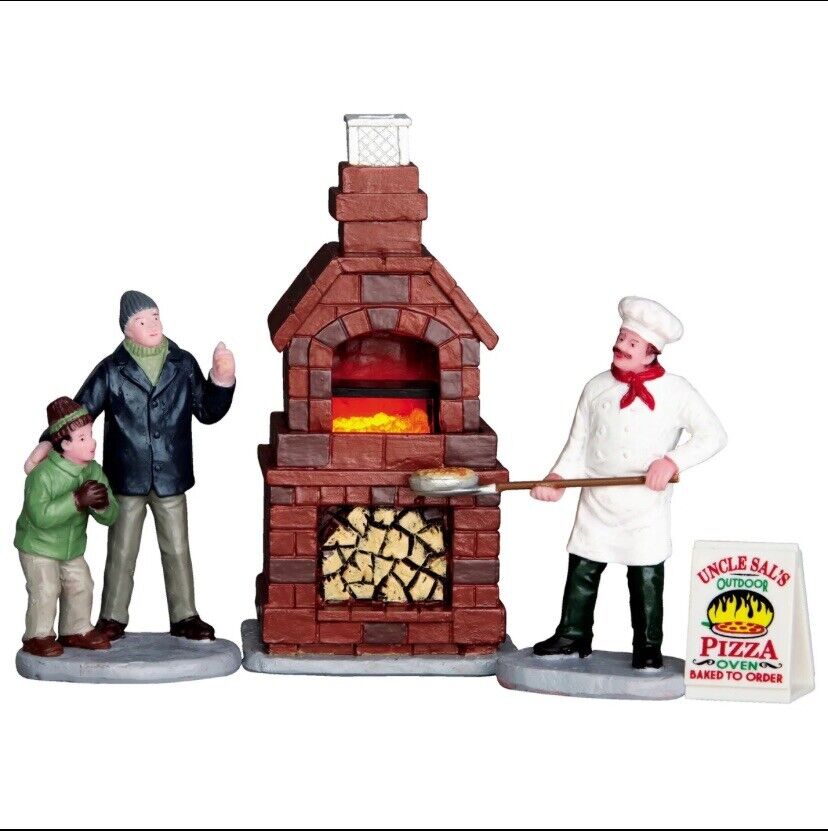 Lemax Village Collection Outdoor Pizza Oven, Set of 4, #64066