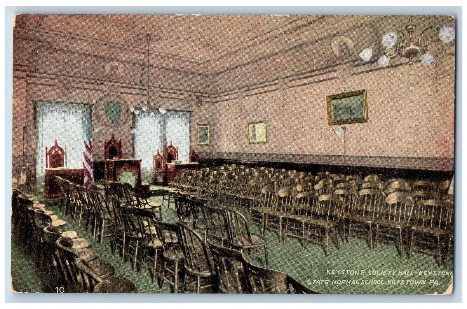 c1910\'s Keystone Society Hall State Normal School Kutztown Pennsylvania Postcard