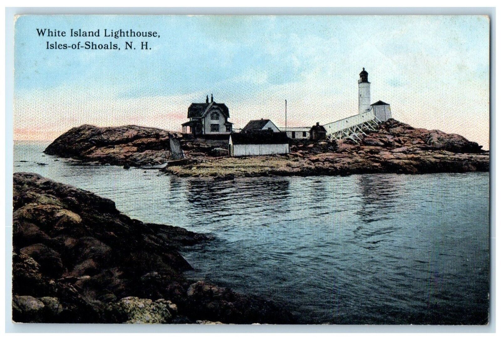 c1930's White Island Lighthouse Isles Of Shoals New Hampshire NH Postcard