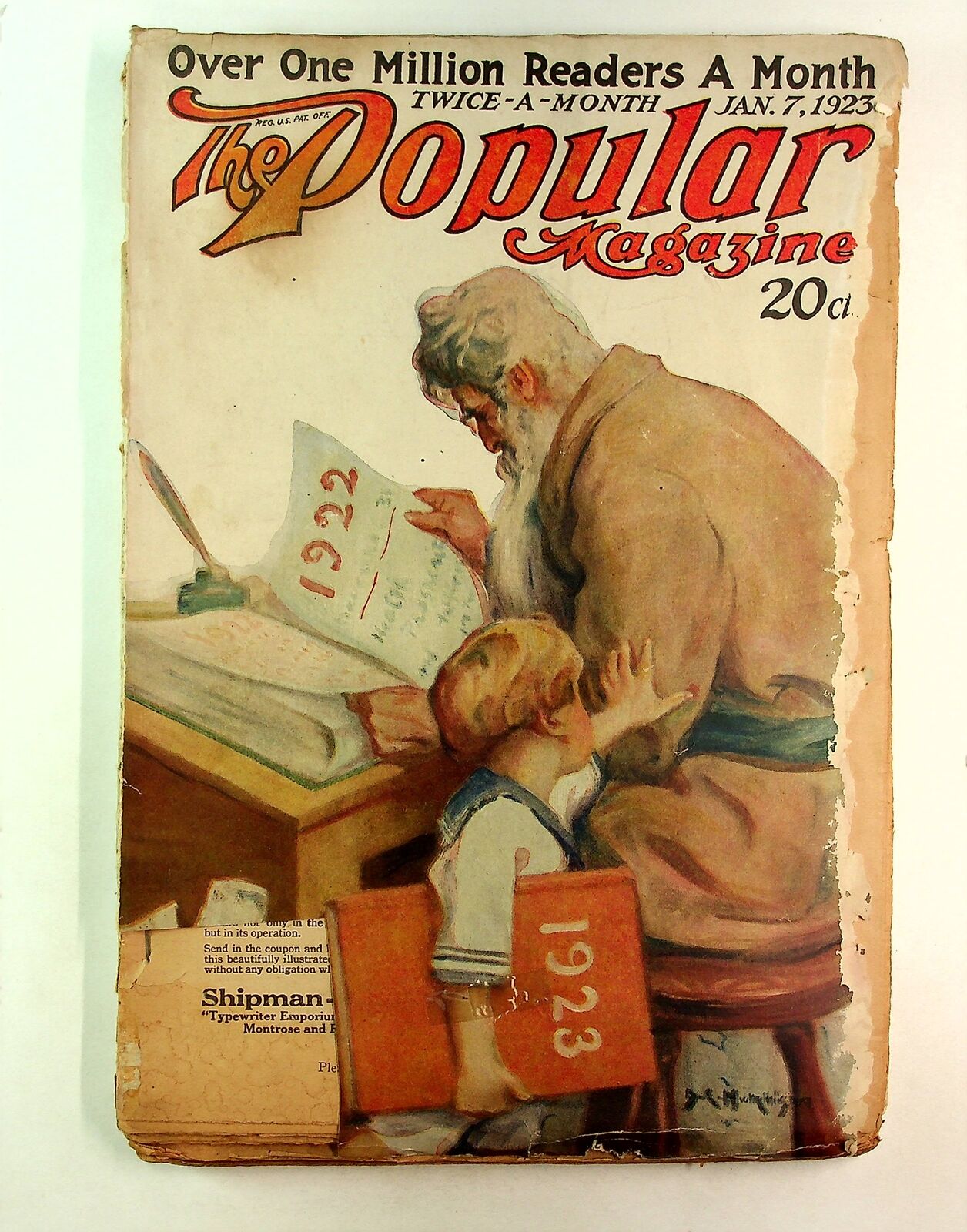 Popular Magazine Pulp Jan 7 1923 Vol. 66 #6 FR Low Grade