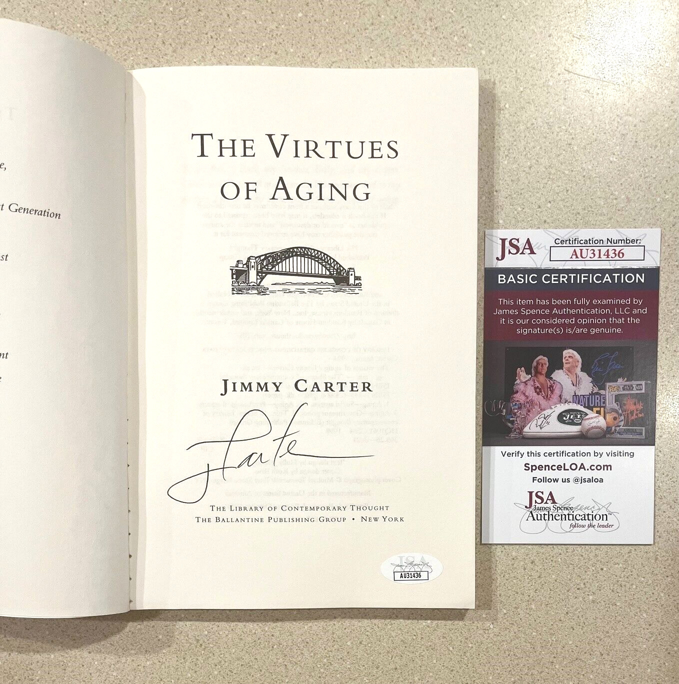 PRESIDENT JIMMY CARTER signed Book 