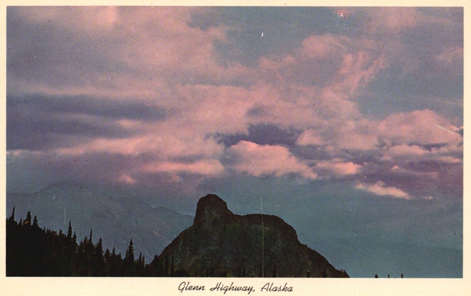 Postcard AK Glenn Highway Alaska Lion Head Peak 1966 Chrome Vintage PC f9060