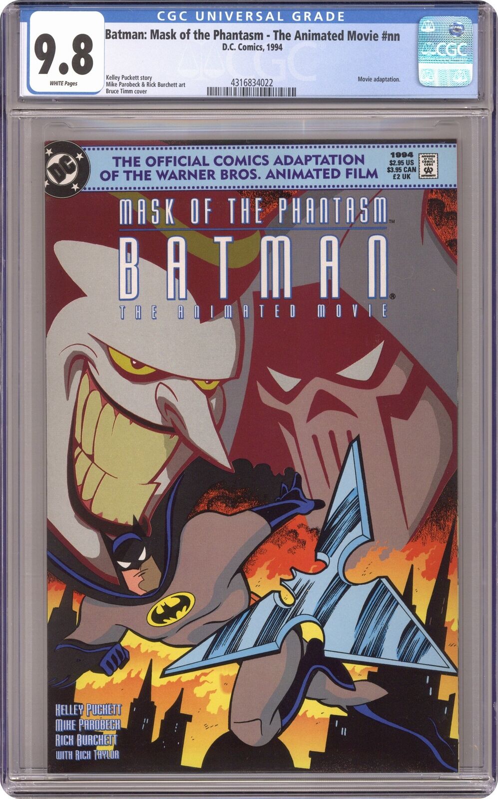 Batman Mask of the Phantasm 1B Timm Standard Variant CGC 9.8 1993 4316834022