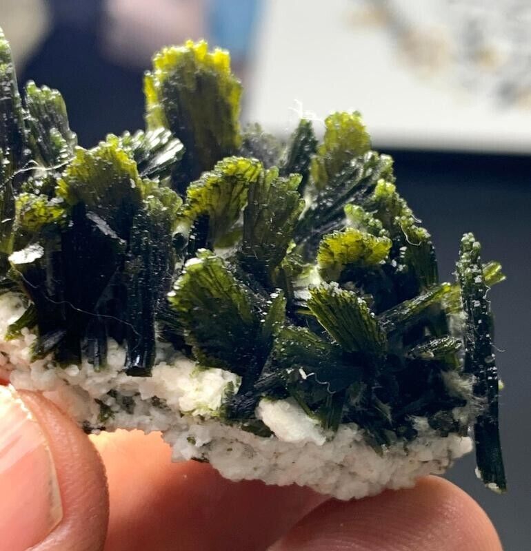 65 Ct Shinny Epidote Crystal Cluster with Albite Cluster @ Skardu Pakistan