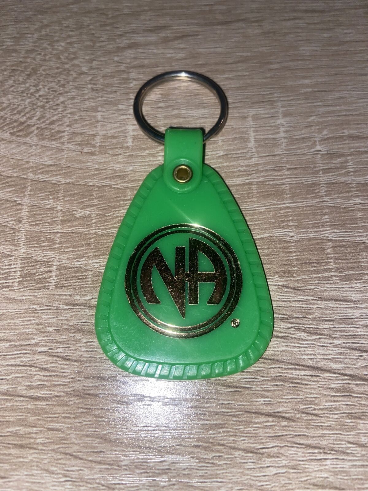 Vintage NA Narcotics Anonymous 60 Sixty Day Plastic Key Ring “clean & Serene”