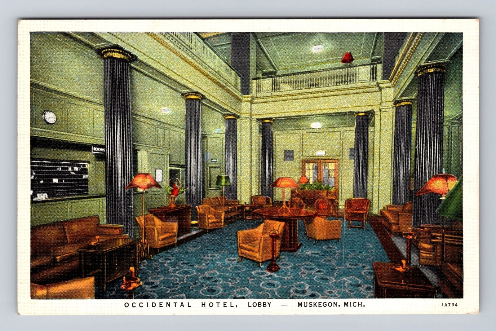 Muskegon MI-Michigan, Occidental Hotel, Advertising, Antique Vintage Postcard