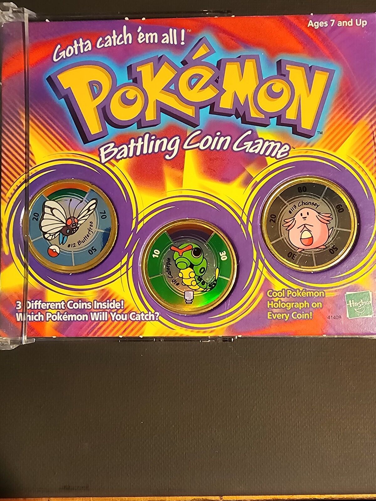 Pokémon Battling Coin Game 1999 Butterfree  Caterpie Chansey