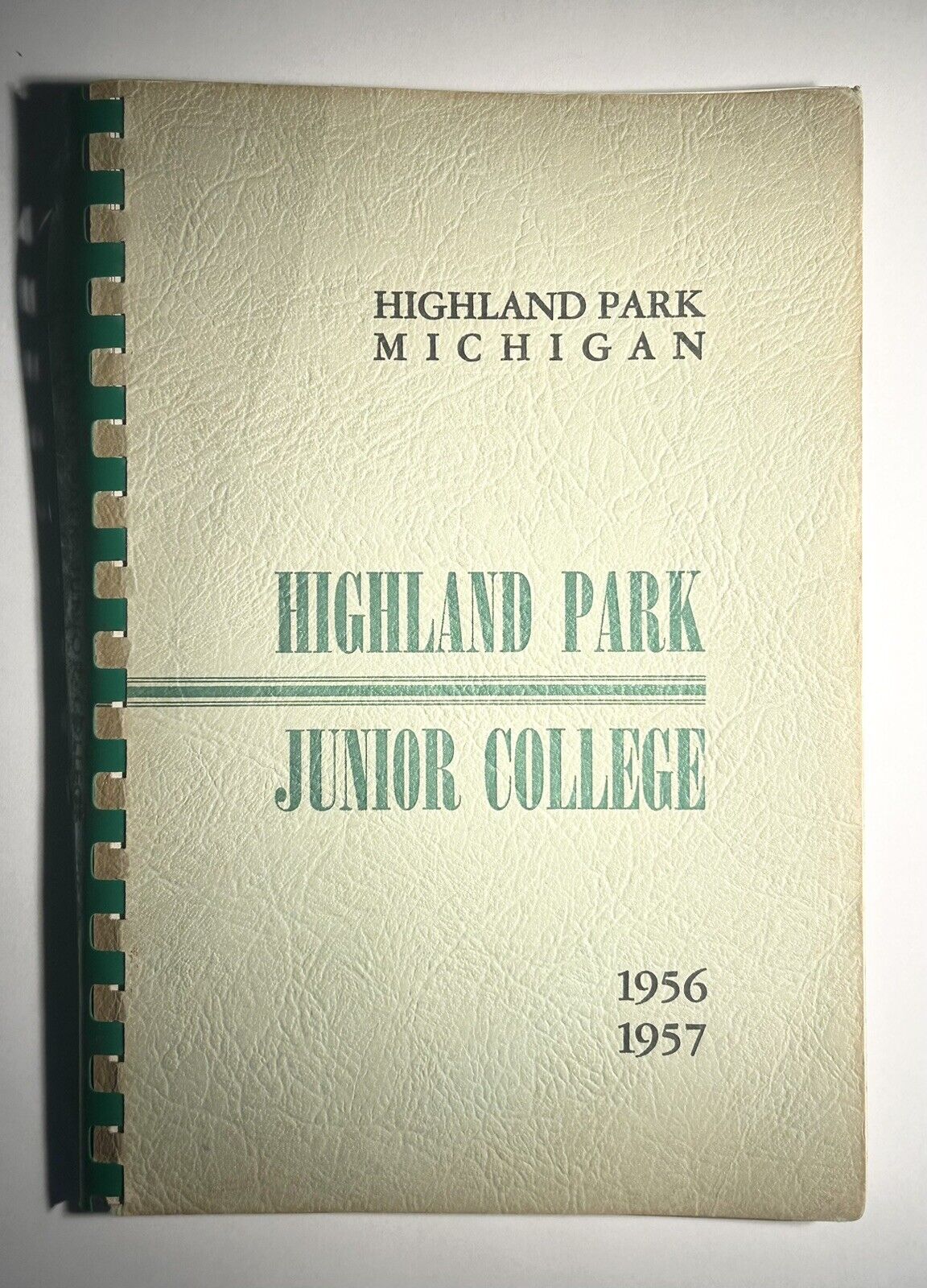 Vintage Original 1956 57 Highland Park Junior College MI Catalog